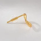 Earrings Oval Maxery S925 Sterling Silver Gold Earrings Mobius Design Earrings Niche Irregular Twisting Oval Earrings