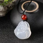 Small Jade Pendant 2021 Hot Selling White Agate And Chalcedony Small Maitreya Buddha Jade Pendant