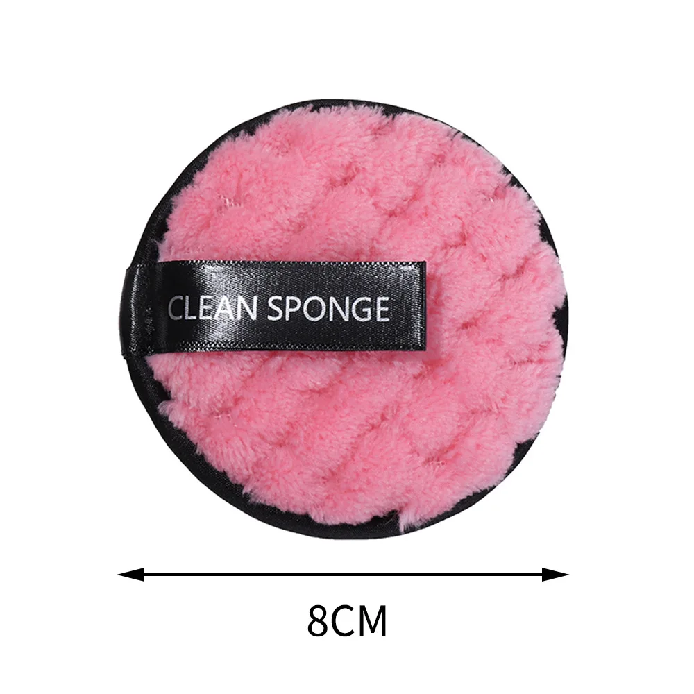 Europe Hot-selling Washable Soft Microfiber Makeup Cleansing Puff Round Cloth Reusable Makeup Remover Pads