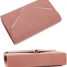 Clutch Wholesale Fashion Faux Suede Clutch Bag Ladies Elegant Metal Binding Evening Purse For Wedding