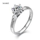 18k Diamond Customized AU750 18K White Gold Moissanite Diamond Ring With Halos