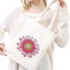 Handbag Fashion Color Diamond Painting Reusable Shopping Bag Fabric Handbag With Handle Commodity Bag