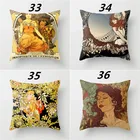 Cover Ink Painting Single Side Print Linen Pillow Case Car Cushion Cover For Sofa Seat 45x45cm