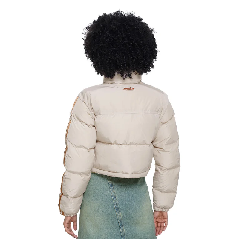 Custom Patchwork Winter Women Solid Jackets Bubble Short Crop Coats Puffer Ladies Down Coats Thick Warm Bomber Puffer Jackets