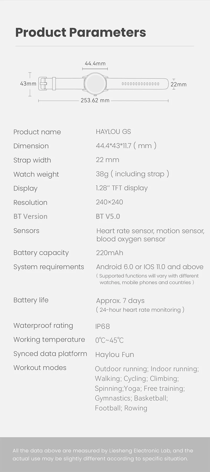 Global Version Haylou Ls09a Smart Watch Waterproof Ip68 Smart Watch