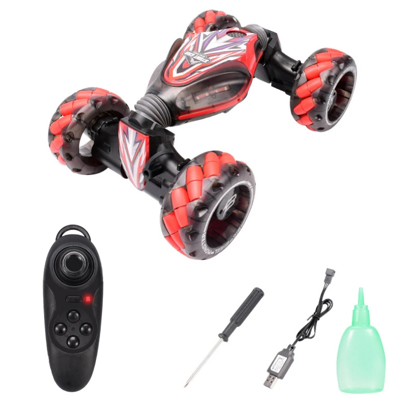 Four Wheel Spray Double Sided Remote Control Twister Drive Power Interaction Rc Stunt Car With Light For Kids