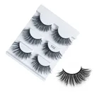 Korea Eyelashes Luxurious Volume Eyealshes Eye Lash Glue Korea Wholesale 3 Pairs 3d False 3pairs Eyelashes
