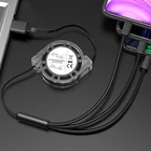 Promotional Gifts Stretch Universal 3 In 1 Mobile Phone Charging Cable Micro Usb Charger Cable