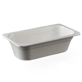 Factory Supply Restaurant Serving Gastronorm containers G N 1/3 food pan white Melamine Tray