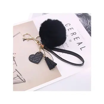 China Factory Good Quality Heart-Shaped Tassel Pendant Leather Bmw Key Ring