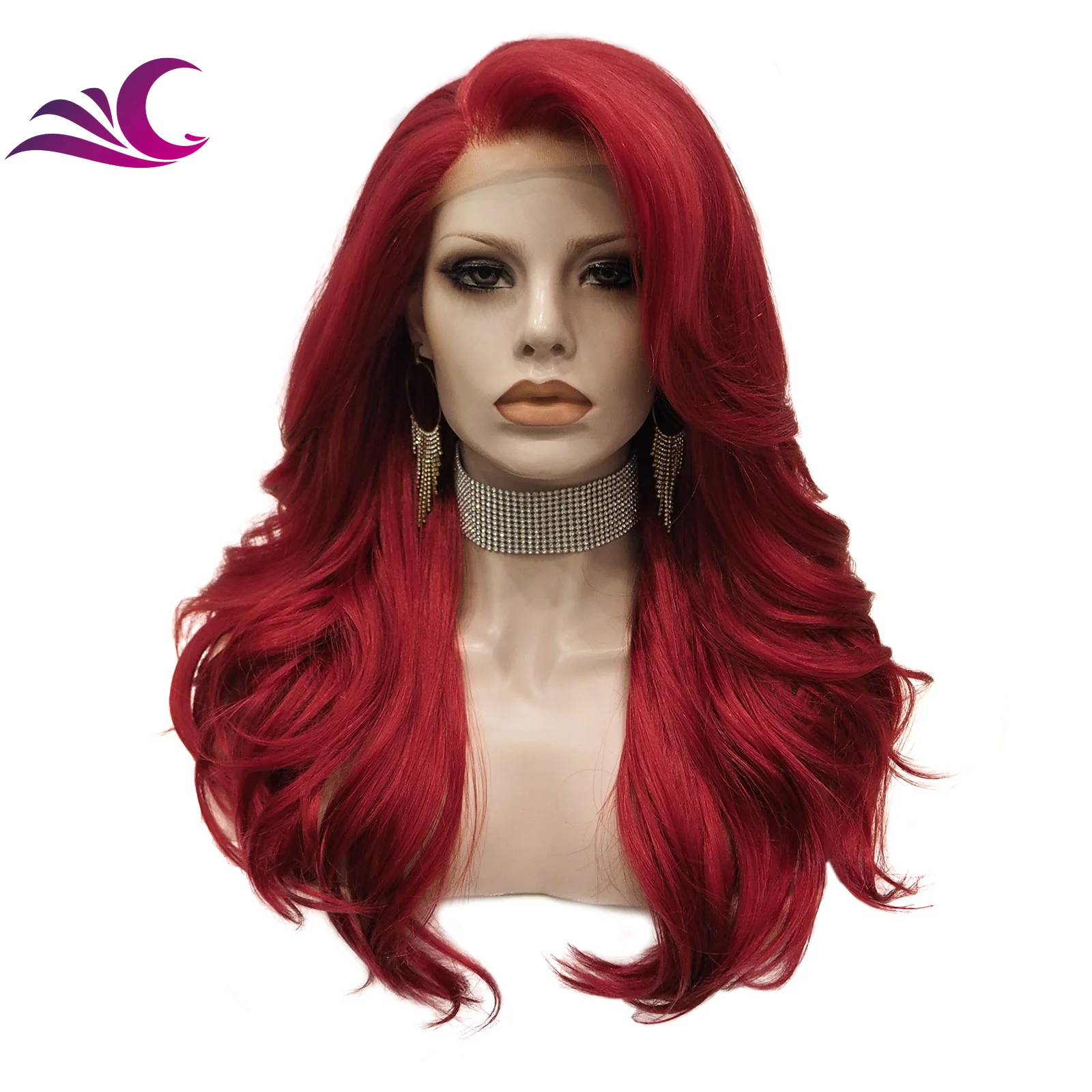 Celebrity Fire Red Colorful Natural Look Wave Futura High Temperature Fibre  Synthetic Lace Front Wigs - Buy Fire Red Synthetic Wigs,Futura Synthetic  Lace Wigs,Red Synthetic Wigs Product on 
