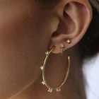 Stud Earring Gemnel Chunky Jewelry 925 Sterling Silver Spike Stud Earring With Cz