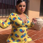 Size XL-5XL Summer Sexy Pajamas Plus Size V Neck Long Sleeve Adult Jumpsuit Onesies For Women