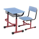 School Wood Desk Wooden Adjustable Student Desk And Chair MoonShow School Furniture