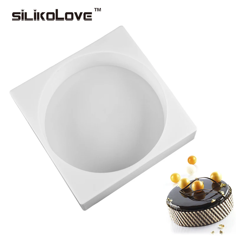 7.6inch reusable nonstick bakeware round birthday cake pans cheese  rainbow cake chocolate silicone mould for baking