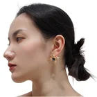 Rhinestone Earrings Big Rhinestone Earrings Rhinestone Halloween Earrings Rectangle Rhinestone Earrings