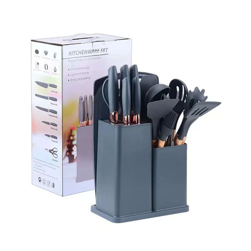 Classic Luxury Kitchen Utensils Set Cooking Tools 19pcs Silicone Holder Cooking Tools