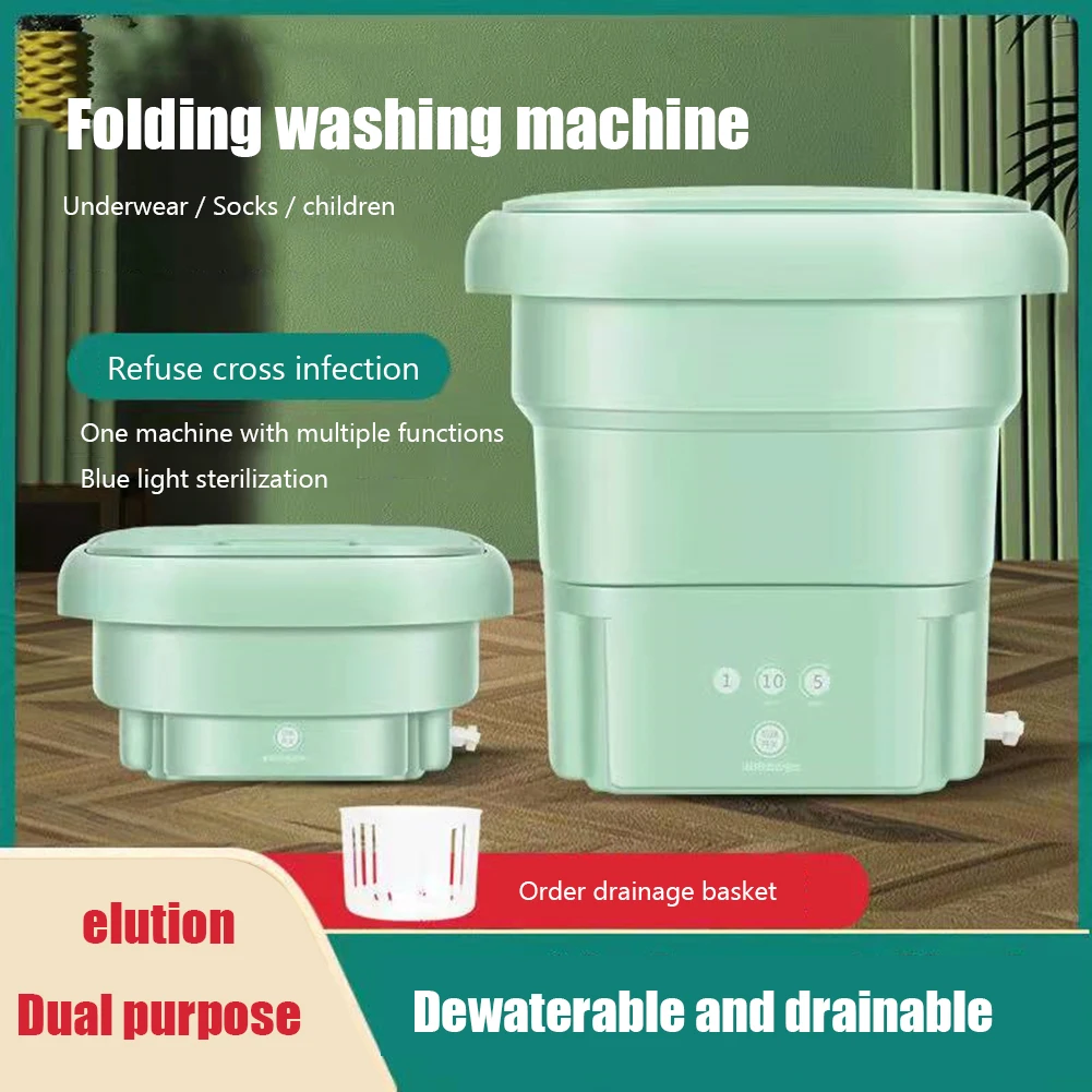 Silicone Electric Mini Foldable Washing Machine Mini Washer Portable Washing Machine For