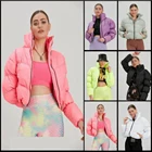 Coat 2021 Wholesale Winter Short Down Jacket Thick Puffer Cropped Bubble Coat Pink For Women