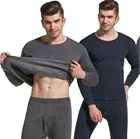 Clothes Autumn And Winter Men's Pure Color Thermal Underwear Fashion Slim Long Clothes And Long Johns Round Collar Suit