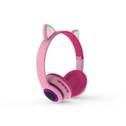 Mp3 SNHALSAR CT-66 Termichy 2020 Cat Ear LED Music MP3 FM Noise Cancelling Kids Wireless Bluetooths Headphones For Kids