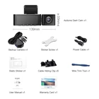2021 HD 3 Lens Adas Wifi Gps Front And Rear Camera Dual 4K 1080P Dash Cam Car Black Box