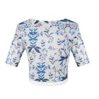 Ladies Tank Tops Spandex/Polyester Lace Short Ladies Printed Lace V Neck Tank Tops Women's Crop Tops