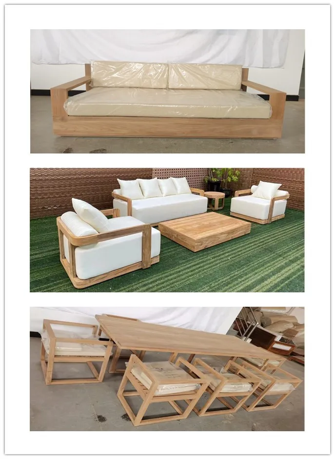 Table hotel wood patio furniture garden outdoor teak fiberstone coffee table