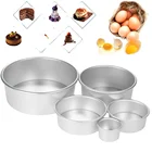 Cake Mould Patisserie Cake Aluminum Alloy Round Pudding Cheesecake Mold Set With Removable Bottom Chiffon Cake Baking Pan