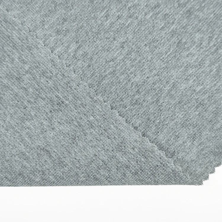 Hot Selling Solid Melange Fabric 95 Cotton 5 Spandex Material 1x1 Knit Rib Fabric for Hoodies supplier