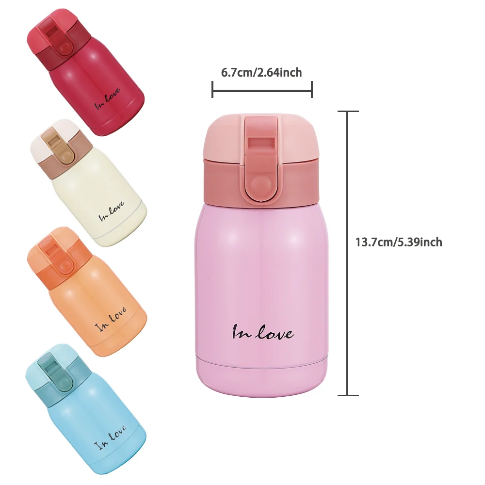 180ml Mini Stainless Steel Thermos Insulated Vacuum Cup for Kid Cute Double Wall BPA Free Water Bottle