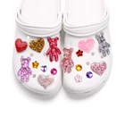 Charms Hot Sale Crystal Bear Series Hole Shoes Decoration Accessories Wholesale Vendor Charms