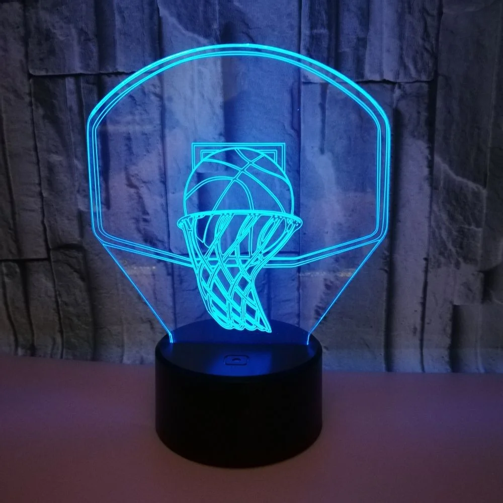Golden state warriors Basketball 3D Illusion Night Light 7 Color Change Lamp 