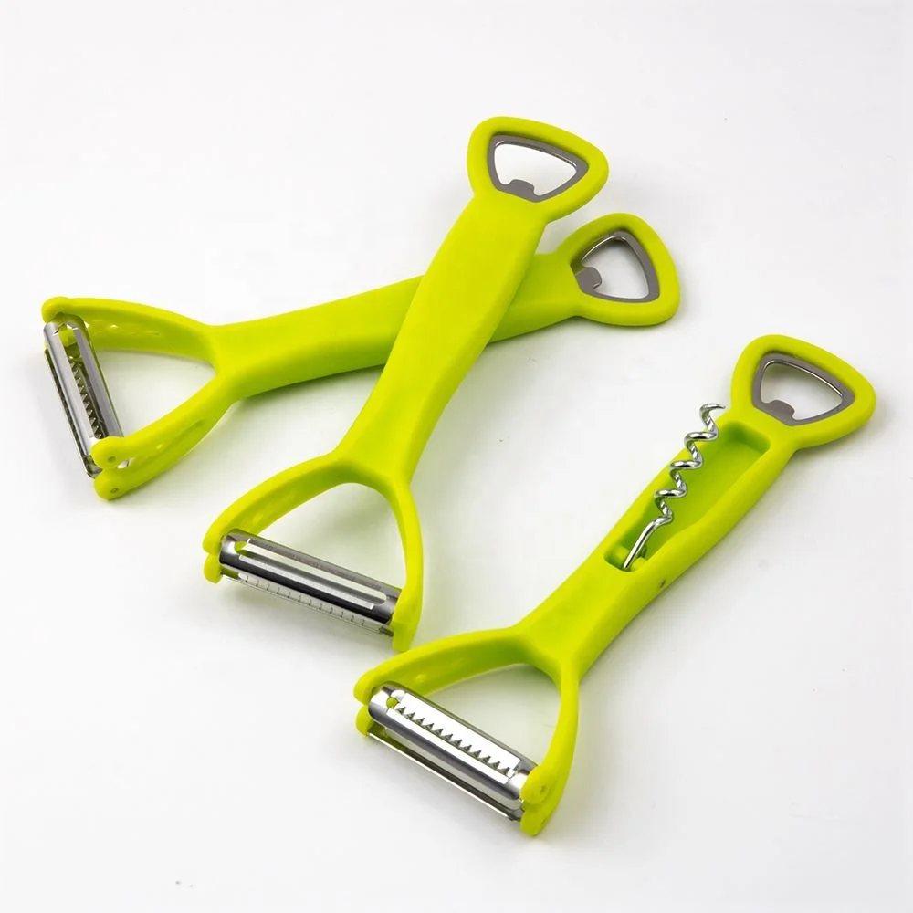 High Quality Stainless Steel 4 in 1 Y Shape Peeler Multifunction Carrot Potato Peeler And Bottle Opener