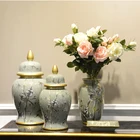 Green Decorative Decoration Best Brand Antique Style Green Ceramic Flower Pattern Decorative Chinese Porcelain Box