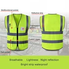 Customize Polyester Windproof Flashing Colorful Outdoor Running Work Men Security Reflective Safety Vest//