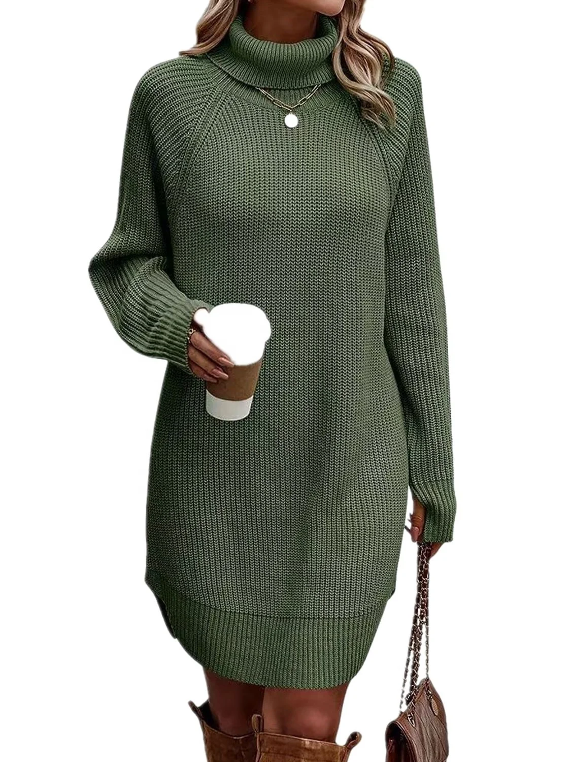 Wholesale women's best-selling crew neck loose knit oversized plain sweater for women