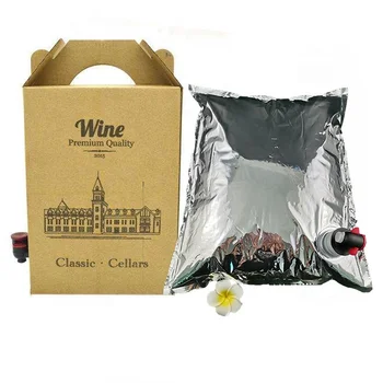 bag in box with plastic pump valve for soft drinks juice wine