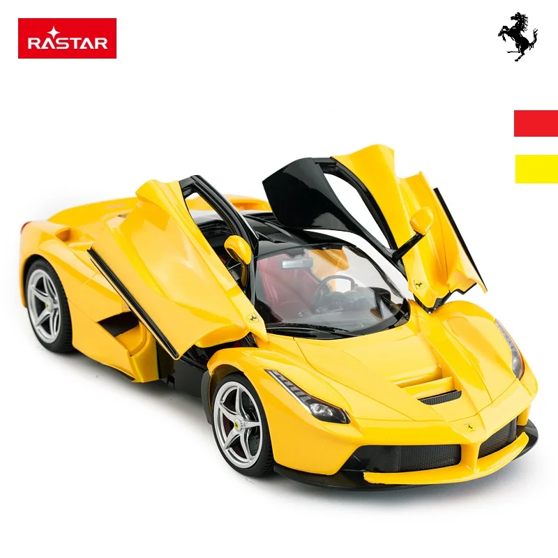 yellow ferrari ride on car