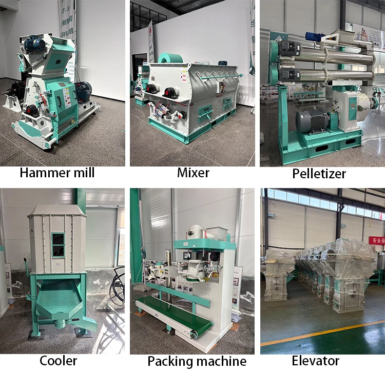 Feed Pellet Plant Free Customized Cattle Livestock Animal Chicken Poultry Feed Pellet Machine for Animal Feeds