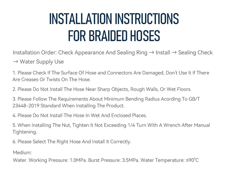 FANSKI Modern Design Style Stainless Steel Braided Flexible Kitchen Faucet Hose for Water Plumbing System supplier