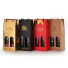Box 2 New Arrival Corrugated Gloss Gift Paper Cardboard Box Luxury For 2 Bottles Wine Packaging Box