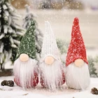 Christmas Christmas Decoration Outdoor Home And Garden Santa Claus Swedish Gnome With Glitter Hat
