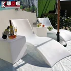 Furniture Plastic Lounge Chair PE Plastic Outdoor Furniture Double Sun Lounger Chaise Lounge Chairs