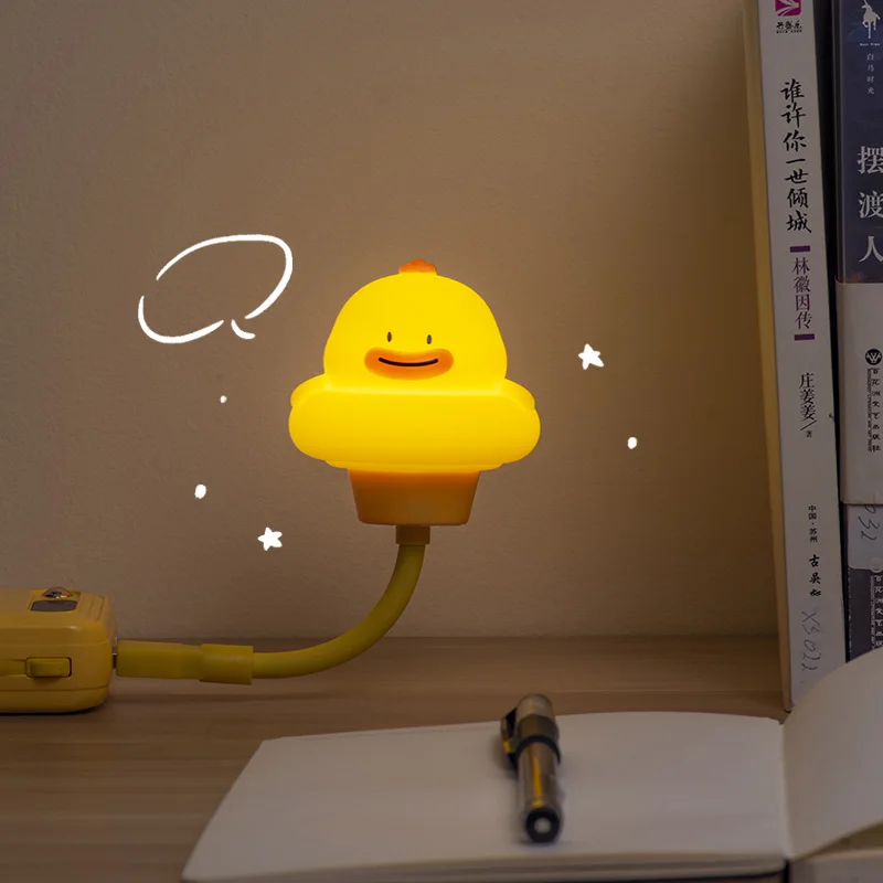 ICARER FAMILY Smart Night Light Voice Control Bedside Desk Lamp Cute Night Light for Children