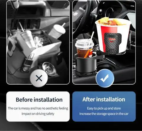 2 in 1 Multifunctional Universal Insert Car Drink Cup Holder