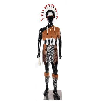 Halloween adult female African savage costume cosplay indigenous clothes masquerade original man costume