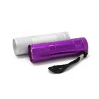 9 Led Aluminum Torch Led 9 LED Mini Tiny Pocket Aluminum Flashlights With Lanyard UV Torch Flashlight