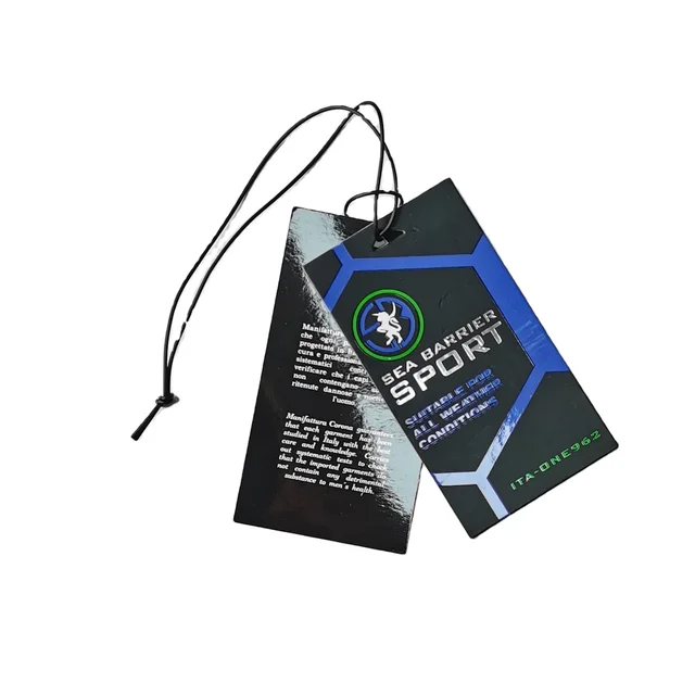 Customized Paper Garment Hangtags Washable Printed for Bags Shoes Toys Silver Gold Red Colors