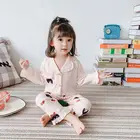 Organic Children Clothes Wholesale Designer Summer Fashion Organic Children Boutique Girls Clothes Set Sleepwear